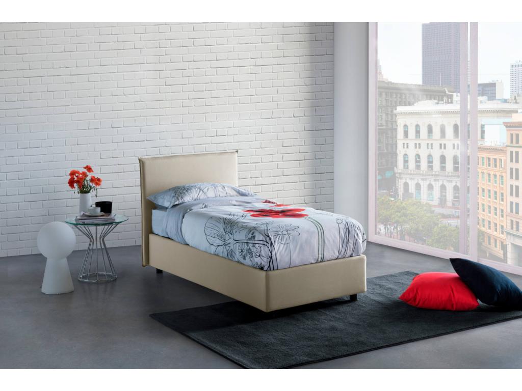 Matelas en tissu beige, 90 x 200 cm
