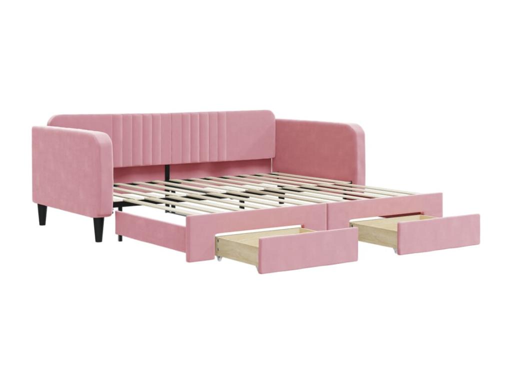 Lit en velours, 100 x 200 cm