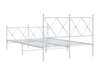 Cadre de lit en métal blanc, 120 x 200 cm