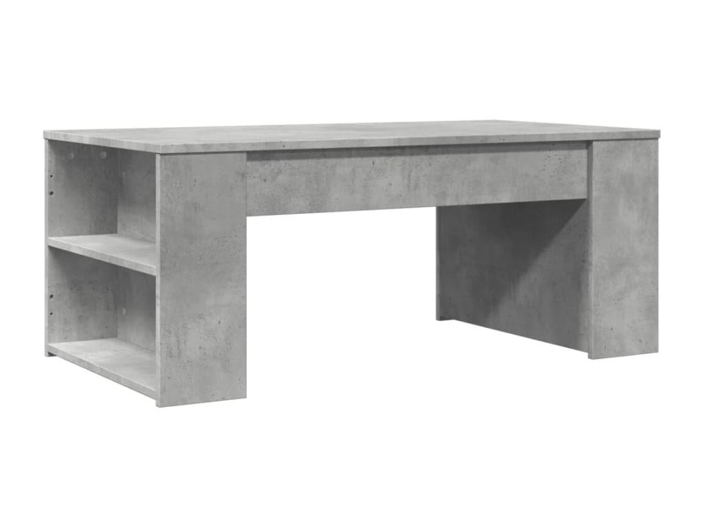 Table basse en bois d'ingénierie gris, 102 x 55 x 42 cm
