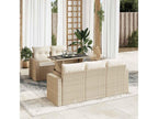 Ensemble de mobilier de jardin en résine tressée beige - dlz1766580541758
