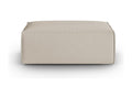 Pouf en velours beige, 100 x 69 x 40 cm