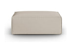 Pouf en velours beige, 100 x 69 x 40 cm