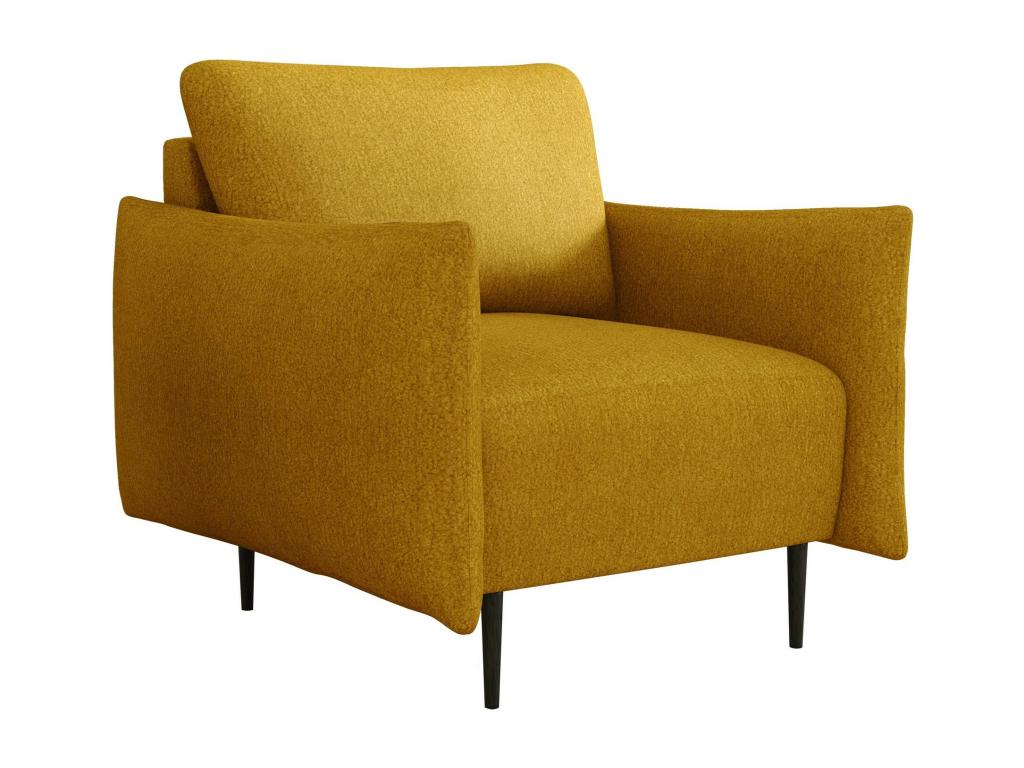 Fauteuil d'appoint en métal jaune, 85 x 90 x 98 cm