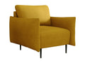 Fauteuil d'appoint en métal jaune, 85 x 90 x 98 cm