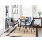 Table de salle à manger ronde industrielle Carbon Loft Barton