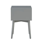 Table de chevet compacte DH BASIC en bois, style moderne du milieu du siècle, avec 2 tiroirs, par Denhour