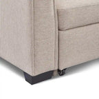Canapé-lit d'angle capitonné avec rangement
