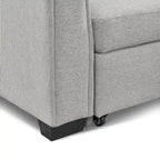 Canapé-lit d'angle capitonné avec rangement