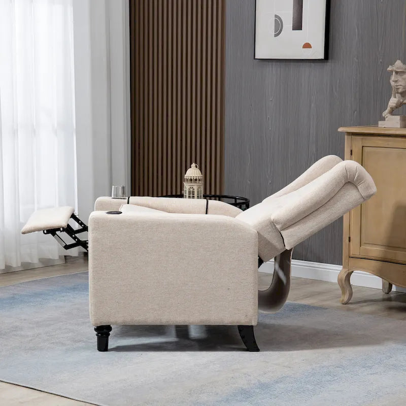 Fauteuil inclinable avec dossier capitonné