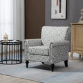 Fauteuil d'appoint rembourré de style moderne du milieu du siècle - 30,70 x 29,92 x 34,05