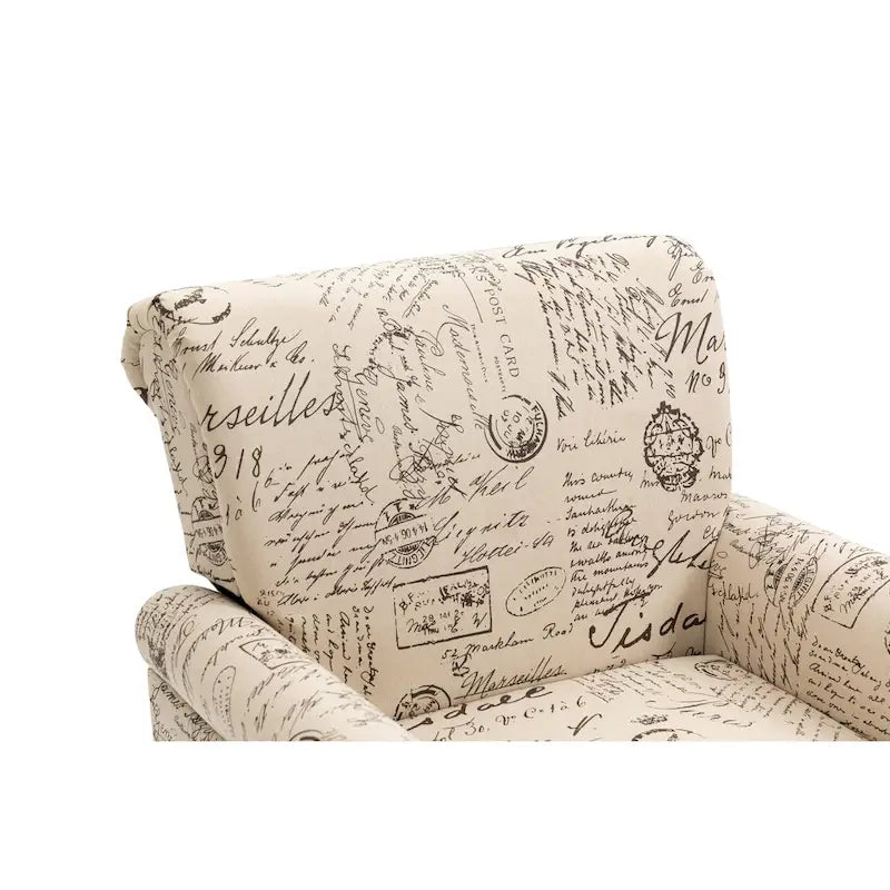 Fauteuil d'appoint rembourré de style moderne du milieu du siècle - 30,70 x 29,92 x 34,05