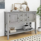Console vintage Cambridge Series avec tiroirs et placards - 15,00 x 46,00 x 34,00