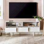 Meuble TV Middlebrook Alby 58 pouces en bois massif de style Mid-Century