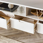 Meuble TV Middlebrook Alby 58 pouces en bois massif de style Mid-Century