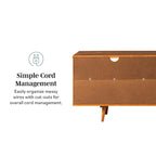 Meuble TV Middlebrook Alby 58 pouces en bois massif de style Mid-Century