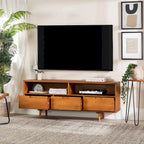 Meuble TV Middlebrook Alby 58 pouces en bois massif de style Mid-Century