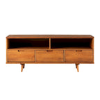 Meuble TV Middlebrook Alby 58 pouces en bois massif de style Mid-Century