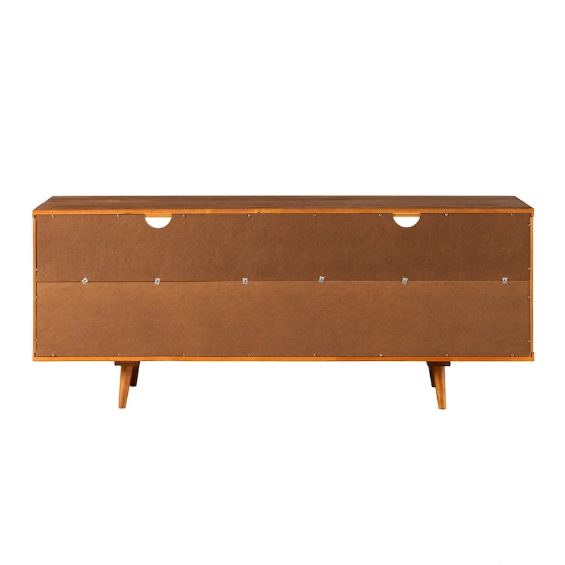 Meuble TV Middlebrook Alby 58 pouces en bois massif de style Mid-Century