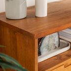 Meuble TV Middlebrook Alby 58 pouces en bois massif de style Mid-Century