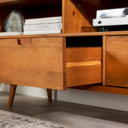 Meuble TV Middlebrook Alby 58 pouces en bois massif de style Mid-Century