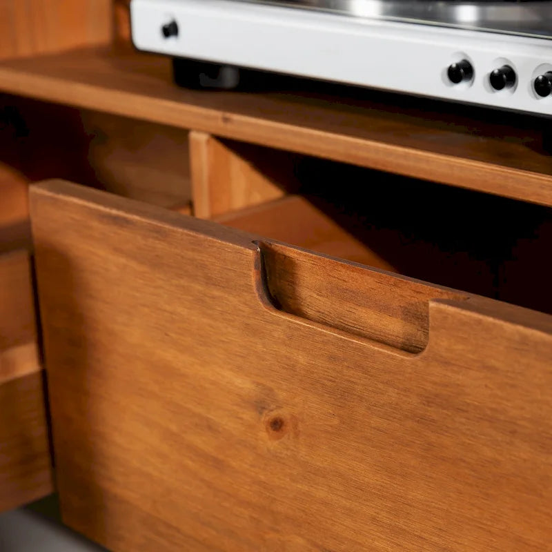 Meuble TV Middlebrook Alby 58 pouces en bois massif de style Mid-Century