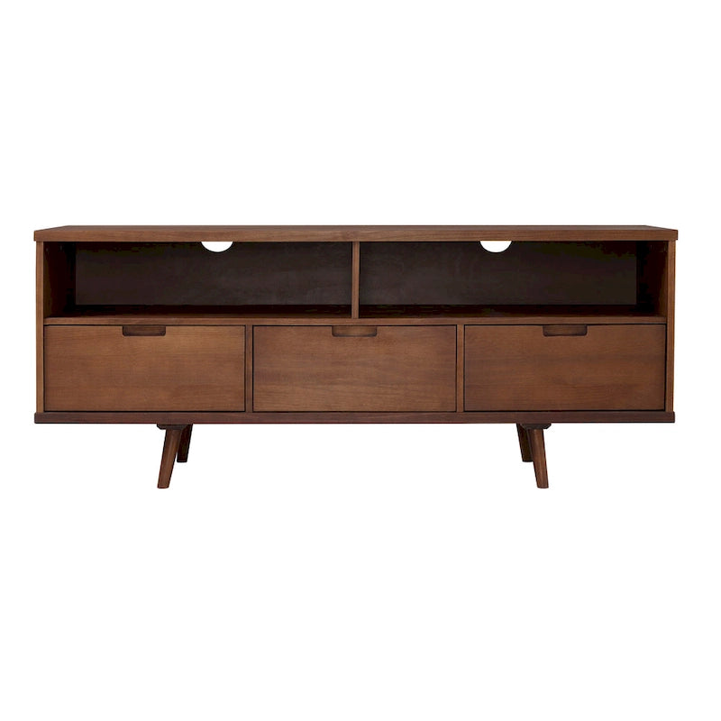 Meuble TV Middlebrook Alby 58 pouces en bois massif de style Mid-Century