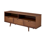 Meuble TV Middlebrook Alby 58 pouces en bois massif de style Mid-Century