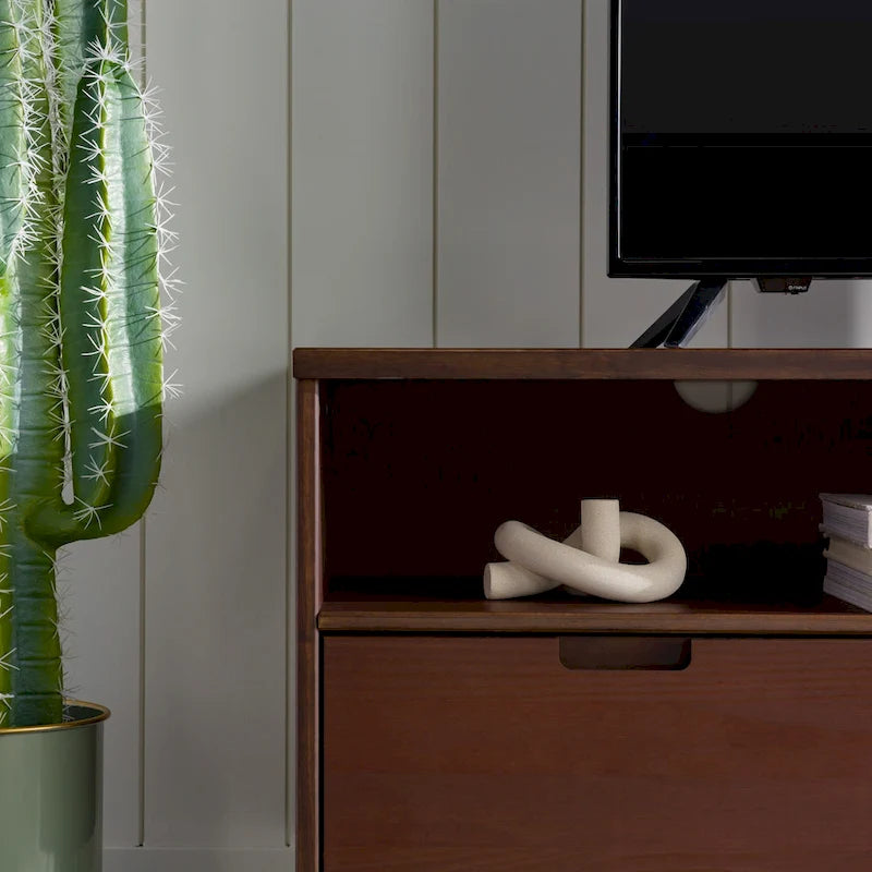 Meuble TV Middlebrook Alby 58 pouces en bois massif de style Mid-Century