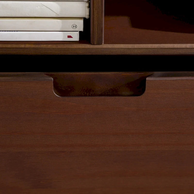 Meuble TV Middlebrook Alby 58 pouces en bois massif de style Mid-Century