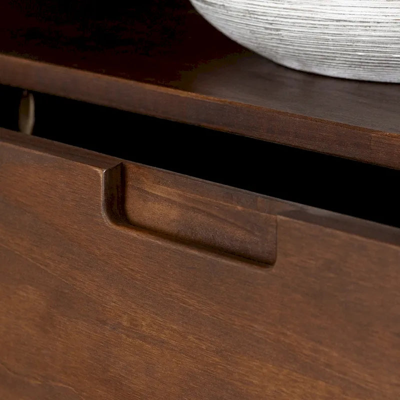 Meuble TV Middlebrook Alby 58 pouces en bois massif de style Mid-Century