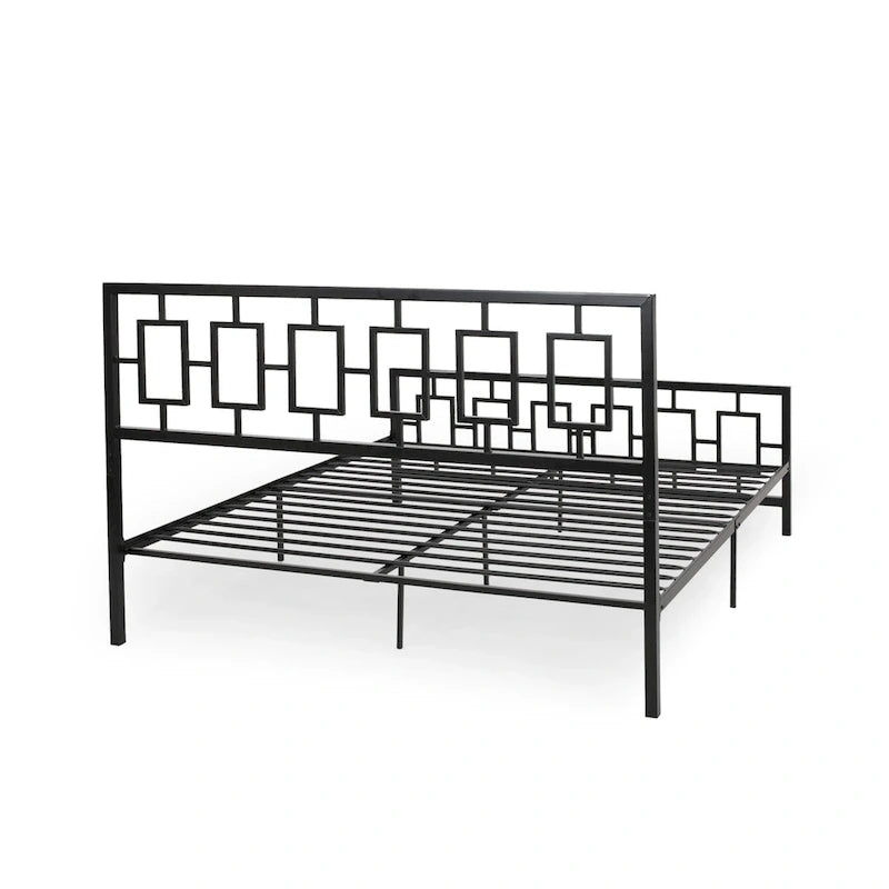 Cadre de lit plateforme moderne Claudia Iron pour lit king-size par Christopher Knight Home
