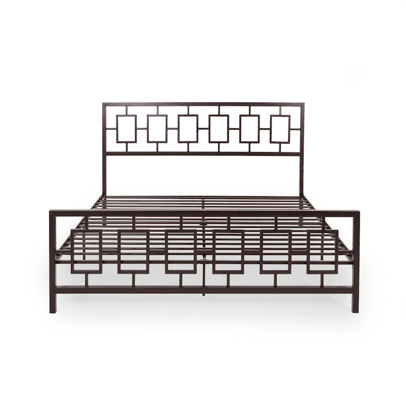 Cadre de lit plateforme moderne Claudia Iron pour lit king-size par Christopher Knight Home