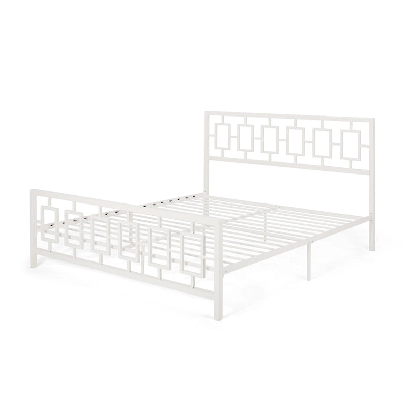 Cadre de lit plateforme moderne Claudia Iron pour lit king-size par Christopher Knight Home