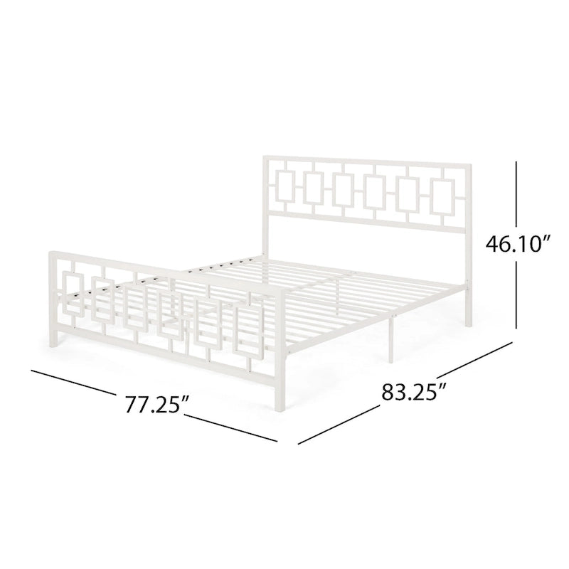 Cadre de lit plateforme moderne Claudia Iron pour lit king-size par Christopher Knight Home