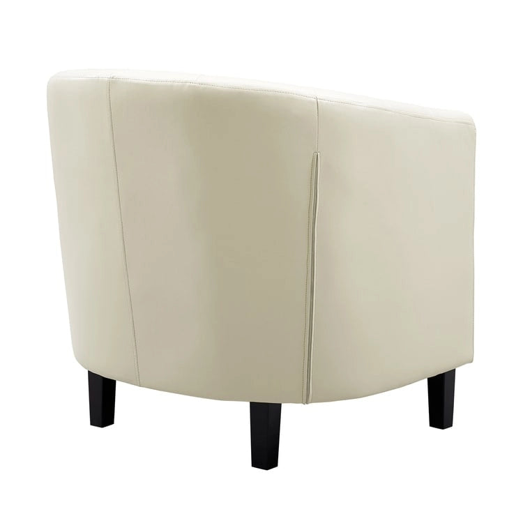 Fauteuil d'appoint, fauteuil tonneau capitonné en similicuir, fauteuil d'appoint moderne du milieu du siècle, fauteuil confortable, fauteuils tonneau