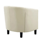 Fauteuil d'appoint, fauteuil tonneau capitonné en similicuir, fauteuil d'appoint moderne du milieu du siècle, fauteuil confortable, fauteuils tonneau