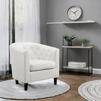 Fauteuil d'appoint, fauteuil tonneau capitonné en similicuir, fauteuil d'appoint moderne du milieu du siècle, fauteuil confortable, fauteuils tonneau