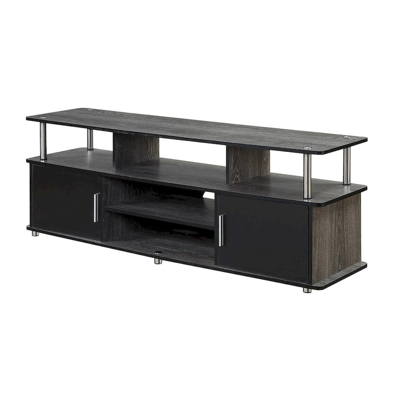 Meuble TV Monterey 65 pouces de Convenience Concepts Designs2Go avec placards et étagères de rangement