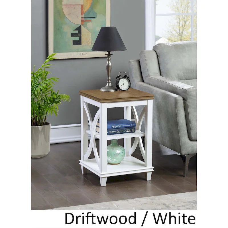 Table d'appoint Florence de Convenience Concepts avec étagères