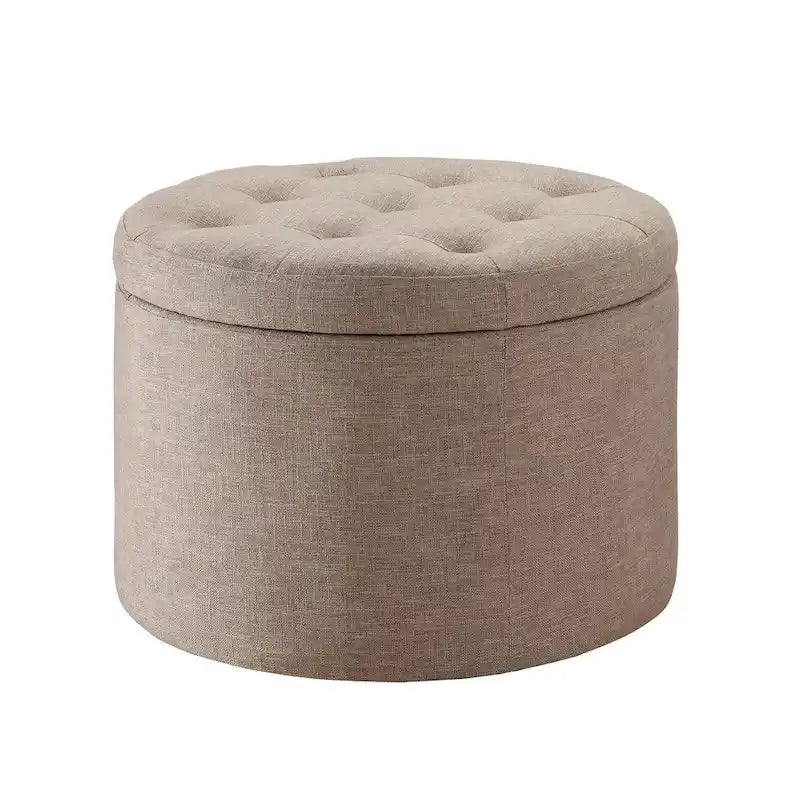 Pouf de rangement à chaussures rond Designs4Comfort de Convenience Concepts