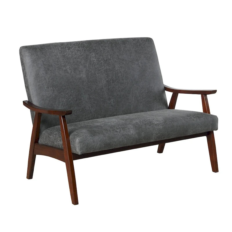 Banc deux places contemporain Balf en similicuir de Furniture of America