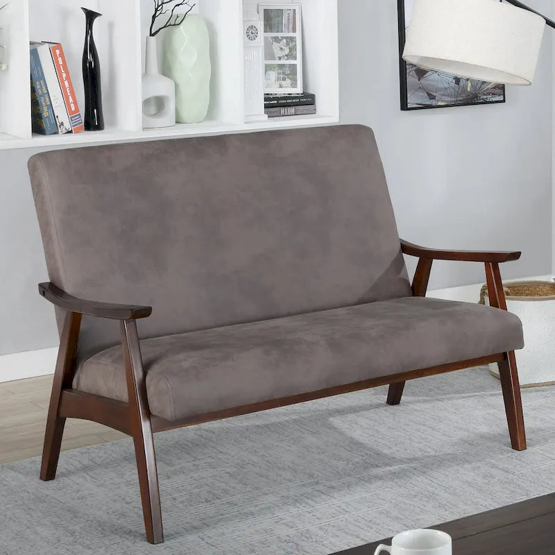 Banc deux places contemporain Balf en similicuir de Furniture of America