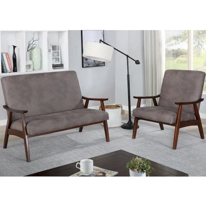 Banc deux places contemporain Balf en similicuir de Furniture of America