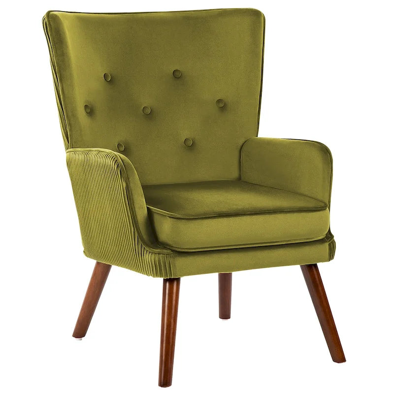 Fauteuil d'appoint en velours pour salon