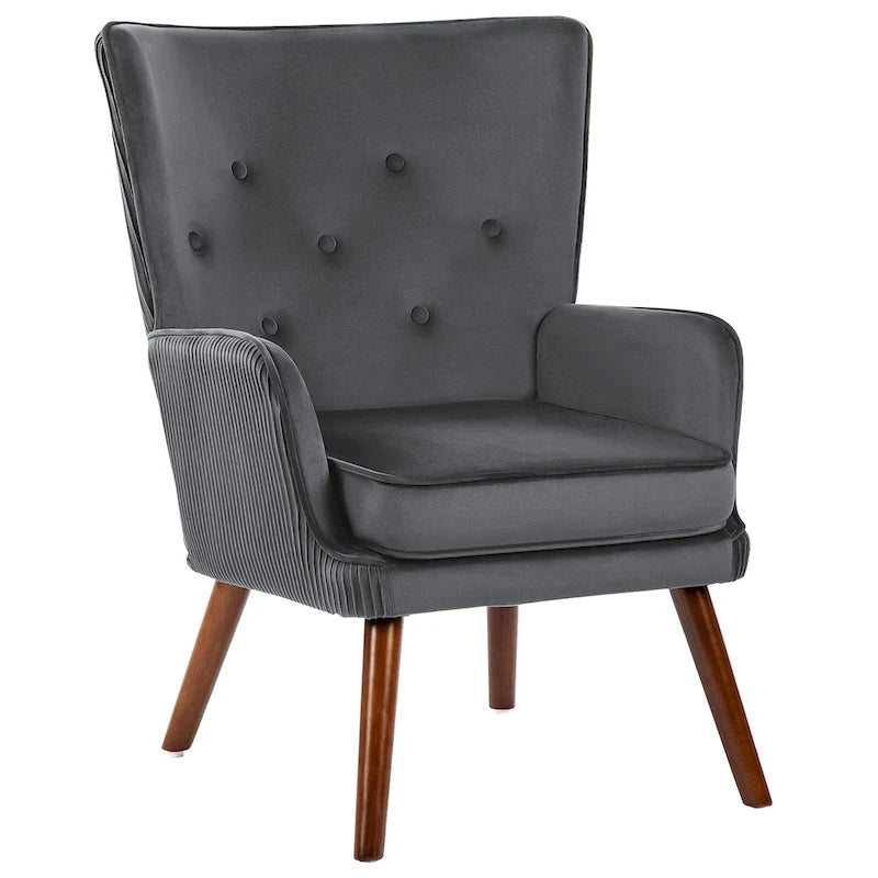 Fauteuil d'appoint en velours pour salon