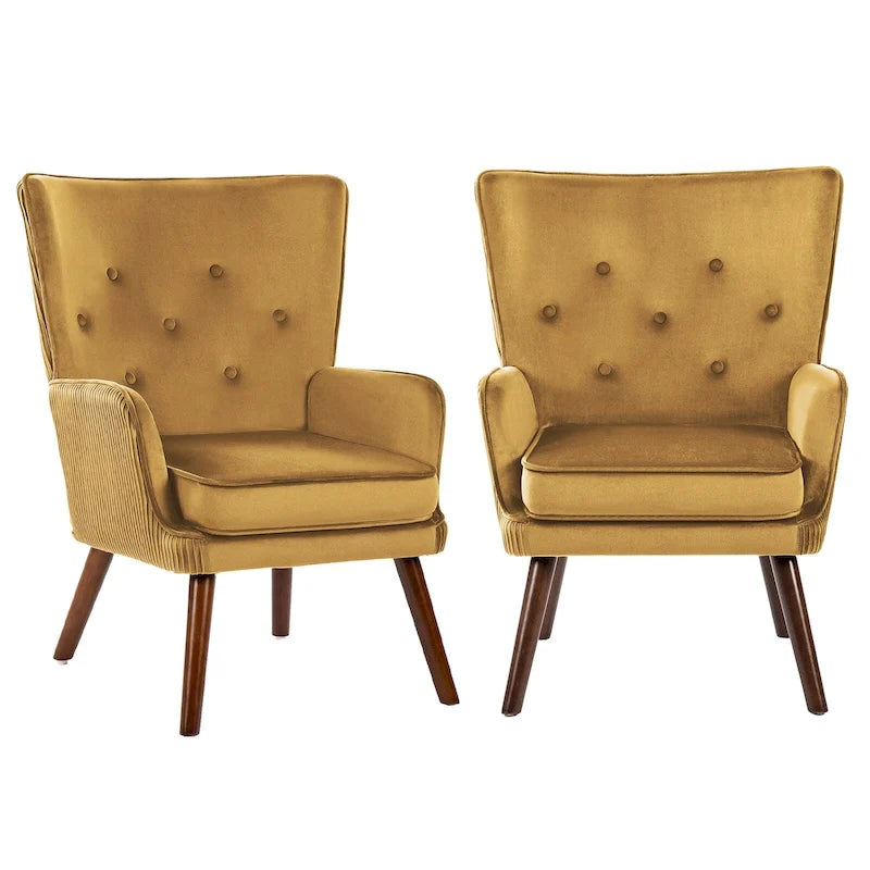 Fauteuil d'appoint en velours pour salon