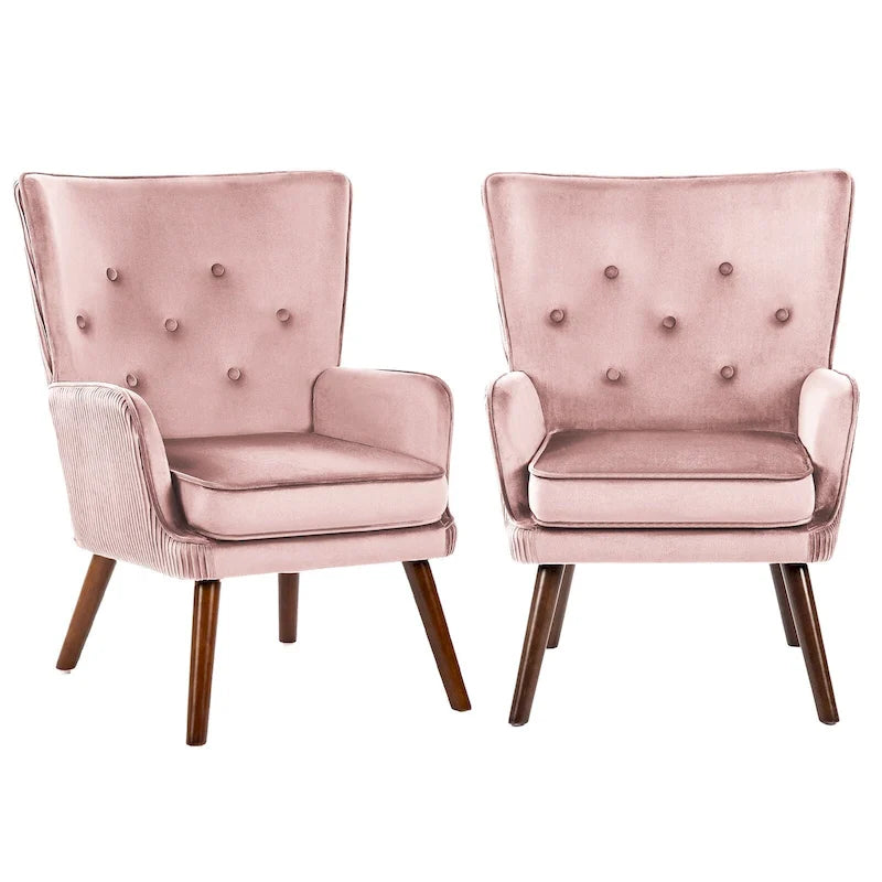 Fauteuil d'appoint en velours pour salon