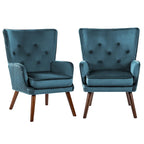 Fauteuil d'appoint en velours pour salon