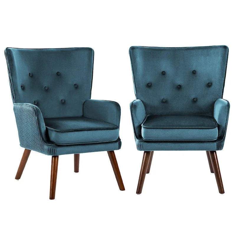 Fauteuil d'appoint en velours pour salon